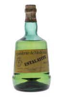 Lote 3042 - AGUARDENTE DE MEDRONHO ESTALATITE – Garrafa de Aguardente de Medronho, Estalatite, Cooperativa Florestal do Barlavento Algarvio, (750ml – 50%vol.). Nota: garrafa idêntica à venda por € 39,50. Apresenta perda adequada ao período de engarrafamen