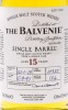 Lote 3868 - WHISKY THE BALVENIE 15 YEARS - Garrafa de Whisky, Single Barrel, Malt Scotch, Bottled By Hand 2013, (700ml - 47,8%vol). Nota: garrafa similar (de 1996) foi vendida por € 120 na Oportunity Leilões. Em caixa/tubo de cartão original Consultar val - 4