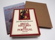 Lote 15 - BREVE HISTÓRIA DE PORTUGAL. ILUSTRADA - José Hermano Saraiva, Lisboa, Bertrand Editora, 1989; O TEMPO E A ALMA. ITINERÁRIO PORTUGUÊS - José Hermano Saraiva; Jorge Barros, Lisboa, Círculo de Leitores, 1986. 2 vols, sendo que um não preserva a sobrecapa.