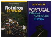 Lote 1174 - CONJUNTO DE LIVROS SOBRE ROTEIROS E AUTO-ATLAS (PORTUGAL), LIVROS - 2 Vols. "Auto-Atlas - Portugal, Espanha, Marrocos, Europa", Círculo de Leitores, 1984; "Roteiros de Portugal", de Fernando António Almeida, Círculo de Leitores, 1995. Dim: 30x22 cm (maior). Encadernações cartonadas. Profusamente ilustrados. Nota: sinais de manuseamento e desgastes