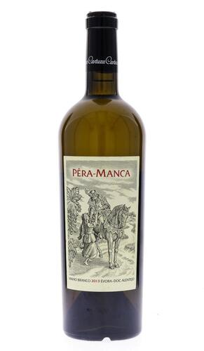 Lote 2014 - PÊRA-MANCA 2013 - Garrafa de Vinho Branco DOC Alentejo, Évora, Pêra Manca 2013, das castas Antão Vaz e Arinto, Fundação Eugénio de Almeida, Adega da Cartuxa, Évora, (750ml - 13,5%vol.). Nota: garrafa idêntica à venda por € 47,50. Produção de 4