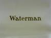 Lote 25 - Lote de caneta de aparo Waterman em plaquet de ouro, em estojo próprio - 3