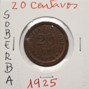 Lote 166 - MOEDA DE 20 CENTAVOS BRONZE DE 1925 - República Portuguesa. Sem classificação atribuída pela Oportunity, cabe ao licitante atribuir a classificação e a valorização que entender correta