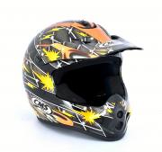 Lote 48 - CAPACETE CMS HELMET - Capacete de motocross da marca CMS Helmet. Nota: sinais de uso