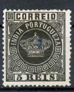 Lote 34 - SELOS, ÍNDIA PORTUGUESA - Selo de 1881-83 da série “Tipo Coroa, Com Sobretaxa” de 4 ½ Réis sobre 5 Réis (Mundifil #71), em novo e sem goma, com excelente qualidade, bom valor de catálogo. Sem classificação atribuída pela Oportunity, cabe ao licitante atribuir a classificação e a valorização que entender correta.