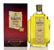 Lote 2013 - WHISKY JAMES MARTIN'S 20 ANOS - Garrafa de Whisky, Fine & Rare, Blended Scotch Whisky, Escócia (750ml - 43%vol). Nota: garrafa idêntica à venda por € 299.50. Em caixa de cartão original. Consultar valor indicativo https://www.garrafeiranacional.com/james-martin-s-20-anos.html