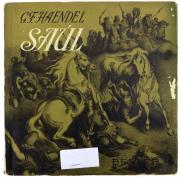 Lote 8 - ÁLBUM "G.F. HAENDEL - SAUL" - Conjunto de 2 discos de vinil de 33 rpm, editado por Belter, 1958, com libreto, Coro e Orquestra Sinfónica de Berlim, Direcção de Helmut Koch. Dim: 1x31,5x31,5 cm. Nota: sinais de uso e manuseamento