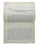 Lote 18 - ASSASSINATO DO GENERAL HUMBERTO - Documento de 1965 com 8 páginas, dactilografado, com explicações relativas ao assassinato do general Humberto delgado. Raro. Nota: sinais de manuseamento, pontos de acidez e desgastes