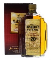 Lote 2018 - WHISKY JAMES MARTIN'S 20 ANOS - Garrafa de Whisky, Fine & Rare, Blended Scotch Whisky, Escócia (700ml - 43%vol). Nota: garrafa idêntica à venda por € 300. Em caixa de cartão original. Consultar valor indicativo em http://www.kupsch-whisky.de/p