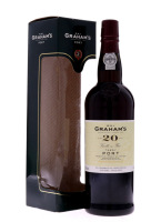 Lote 2146 - PORTO GRAHAM'S 20 ANOS - Garrafa de Vinho do Porto, Tawny, Envelhecido em Casco, Engarrafado em 2002, W&J Graham, (750ml - 20%vol.). Nota: em caixa de cartão original