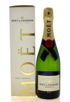 Lote 2177 - MOET & CHANDON - Garrafa de Champagne, Brut Imperial, Moët et Chandon Epernay, França (750ml - 12% vol.). Nota: garrafa idêntica à venda por € 36,90. Em caixa de cartão original. Consultar valor indicativo em https://www.garrafeiranacional.com