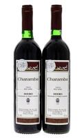 Lote 2497 - CHARAMBA 1995 - 2 garrafas de Vinho Tinto, Douro DOC, 1995, Quinta da Aveleda, (750ml - 12%vol.). Nota: vinho premiado com uma medalha de Prata no Challenge International du Vin em 1997