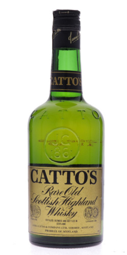 Lote 2522 - WHISKY CATTO´S - Garrafa de Whisky, Rare Old Scottish Highland, James Catto & Company, (700ml - 43%vol.). Nota: garrafa dos anos 1980s