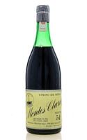 Lote 2672 - MONTES CLAROS 1954 - Garrafa de Vinho Tinto, Borba, 1954, António Mendonça (Herdeiros), Borba, (750ml - 12,5%vol.). Nota: garrafa idêntica à venda por € 65. Consultar valor indicativo em https://www.garrafeiranacional.com/1954-montes-claros-ti