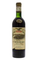 Lote 2712 - CHATEAU LA TOUR DU ROC MILON 1961 - garrafa de Vinho Tinto Francês, Paulliac, Appelation Paulliac Controlée, 1961, J. Calvet, França, (750ml). Nota: garrafa idêntica de 1962 à venda por € 149. Rótulo algo danificado. Consultar valor indicativo