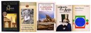 Lote 1985 - CONJUNTO DIVERSO DE CLÁSSICOS DA LITERATURA PORTUGUESA - 5 Vols., de autores, editoras, dimensões, edições e títulos diversos: "A Jangada de Pedra"; "A Queda de um Anjo"; "O Mistério da Estrada de Sintra"; "Maria Moisés e Outras Novelas"; "Os Maias". Encadernações de capa de brochura e cartonadas. Nota: sinais de manuseamento e desgastes