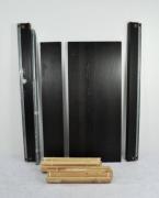 Lote 1419 - Cama de madeira lacada a preto, com 177x210cm, Nota: Alguns defeitos na pintura e falhas na madeira