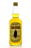 Lote 2024 - BRANDY O HOMEM DA CAPA NEGRA - Garrafa de Brandy, O Homem da capa Negra, Sandeman & Cª, (1000ml). Nota: garrafa similar (de 750ml) à venda por € 350. Consultar valor indicativo em https://www.lusawines.com/vinhos/445