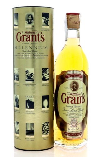 Lote 2046 - WHISKY GRANT'S - Garrafa de Whisky, Finest Scotch Whisky, The Family Reserve, William Grant & Sons, Escócia, (700ml - 40%vol.). Nota: em caixa/tubo de cartão original