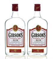 Lote 2094 - GIN GIBSON'S - 2 garrafas de Gin, London Dry, Original Recipe, Imported, England, (700ml - 37,5%vol.)