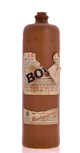 Lote 2201 - GENEBRA BOLS - Garrafa cerâmica de Genebra, Z.O. Genever, Bols, Holanda, (1000ml - 37%vol.)