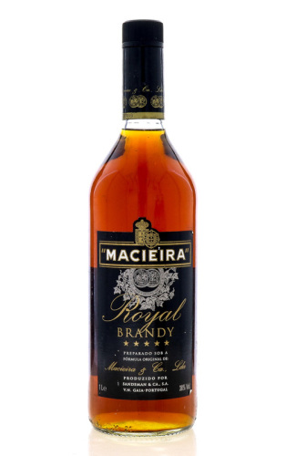 Lote 2202 - BRANDY MACIEIRA - Garrafa de Royal Brandy, 5 Estrelas, Macieira & Cª, Produzido por Sandeman & Cª, Vila Nova de Gaia, (1000ml - 38%vol.).