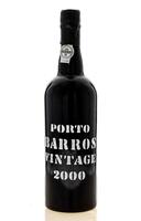 Lote 2259 - PORTO BARROS VINTAGE 2000 - Garrafa de Vinho do Porto, Vintage 2000, Barros, Almeida & Cª, Vila Nova de Gaia, (750ml – 20%vol.). Nota: garrafa idêntica à venda por € 49. Consultar valor indicativo em https://www.garrafeiranacional.com/2000-ba