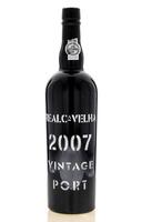 Lote 2291 - PORTO REAL COMPANHIA VELHA VINTAGE 2007 - Garrafa de Vinho do Porto, Vintage 2007, Real Companhia Velha, Vila Nova de Gaia, (750ml - 20%vol.). Nota: garrafa idêntica à venda por € 41,15. Consultar valor indicativo em https://www.portugalvineya