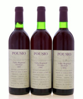 Lote 2629 - POUSIO 1992 - 3 garrafas de Vinho Tinto, Vinho Regional Alentejo, 1992, Herdade do Monte da Ribeira, Marmelar, (750ml - 13%vol.)