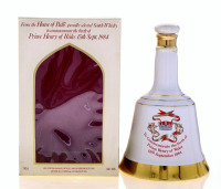 Lote 2779 - WHISKY BELL´S PRINCE HENRY OF WALES - Garrafa de Whisky Decanter, Bells, Comemorativa do Nascimento do Príncipe Henry of Wales, 15th September 1984, (500ml - 40%vol.). Nota: garrafa idêntica à venda por € 111,84 (£ 99,99). Em caixa de cartão o