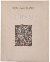 Lote 84 - VERSOS (CONFUSÃO/ POEMAS DO TEMPO INCERTO/SEMPRE E SEM FIM 1928-36) - Por Adolfo Casais Monteiro, 1944, Inquérito, Lisboa, com um retrato do autor por Cícero Dias. In-4º (24 cm). Encadernação de capa de brochura. Nota: sinais de manuseamento e d