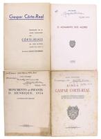 Lote 86 - CONJUNTO DE OPÚSCULOS DA AUTORIA DE GAGO COUTINHO - 4 Vols., todos com dedicatórias e autografados pelo almirante. "O ACHAMENTO DOS AÇORES", Gago Coutinho, 1959, Lisboa; "MONUMENTO AO INFANTE D. HENRIQUE", Considerações Pessoais, Gago Coutinho, 