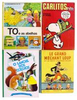 Lote 99 - CONJUNTO DIVERSO DE LIVROS INFANTOJUVENIS - 4 Vols. "LE GRANS MÉCHANT LOUP ET LE PETIT CHAPERON ROUGE", Walt Disney, 1934, Hachette, Paris; "O LANCHE DOS COELHOS", Gilbert Delahaye / Marcel Marl, 1979, Verbo Infantil, Lisboa; "CARLITOS E OS SOBR