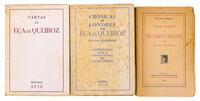 Lote 817 - CONJUNTO DIVERSO DE LIVROS - 3 Vols. "CARTAS INÉDITAS DE FRADIQUE MENDES E MAIS PÁGINAS ESQUECIDAS", Eça de Queiroz, 1929, 1ª edição (póstuma), Liv. Chardron, de Lello & Irmão, Porto; "CRÓNICAS DE LONDRES (NOVOS DISPERSOS)", Eça de Queiroz, 194