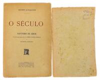 Lote 906 - CONJUNTO DIVERSO DE LIVROS DE POESIA - 2 Vols. "O SÉCULO - BAPTISMO DE AMOR", Guerra Junqueiro, 4ª edição, com uma apreciação de Camilo Castelo Branco, Liv. Chardron, de Lelo&Irmão, Porto; e "VICTORIA DA FRANÇA", Guerra Junqueiro, 1905, 2ª ediç