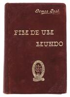 Lote 918 - FIM DE UM MUNDO - SATYRAS MODERNAS - Por Gomes Leal, 1899, 1ª edição, Liv.Chardron, de Lello & Irmão, Porto. In-8º (18,2 cm). Encadernação cartonada com ferros a ouro. Nota: lombada parcialmente descolada, acidez e desgastes