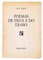 Lote 952 - POEMAS DE DEUS E DO DIABO - Por José Régio, 1958, 5ª edição, Portugália Editora, VIII desenhos do autor. In-8º (21,5 cm). Encadernação de capa de brochura. Nota: exemplar bem estimado