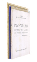 Lote 975 - CONJUNTO DIVERSO DE OPÚSCULOS - 9 Vols. INVENTÁRIO DE OBJECTOS E LUGARES COM INTERESSE ARQUEOLÓGICO, Fernando Lanhas e D. Domingos Pinho Brandão, s.d., Museu de Etnografia e História, Junta Distrital do Porto + ESCAVAÇÕES EM S. SEBASTIÃO DO FRE