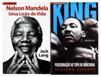 Lote 977 - CONJUNTO DIVERSO DE LIVROS - 2 Vols. "NELSON MANDELA - UMA LIÇÃO DE VIDA", Jack Lang, 2007, (prefácio de Nadine Gordimer), Editorial Bizâncio, Lisboa; e "KING - PEREGRINAÇÃO AO TOPO DA MONTANHA", Harvard Sitkoff, 2009, Editorial Bizâncio, Lisbo