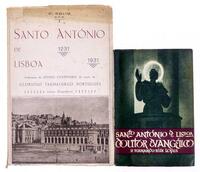 Lote 982 - CONJUNTO DE LIVROS SOBRE SANTO ANTÓNIO - 2 Vols. "SANTO ANTÓNIO DE LISBOA - LEMBRANÇA DO 7º CENTENÁRIO DA MORTE DO GLORIOSO TAUMATURGO PORTUGUÊS (1231-1931)", Pe. Rolim, 1931, Coimbra Editora In-4º (26,5 cm); e "SANTO ANTÓNIO DE LISBOA - DOUTOR