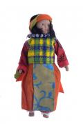 Lote 28 - MINIATURA BONECA DE PORCELANA - Tibete, boneca em porcelana de colecção vestida com roupas representativas dos trajes regionais do seu pais. Dim: 22 cm (aprox.). Nota: apresenta sinais de uso