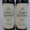 Lote 1073 - Lote de 2 garrafas de Vinho Tinto, DUA QUINTAS Reserva, Ramos Pinto, Douro, colheita de 1991, para coleccionadores. Valor estimado por garrafa 60/70€. - 2