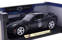 Lote 5407 - MAISTO, CORVETTE - Modelo miniatura à Escala de 1:18, Corvette 2014 Stingray, Special Edition, em metal cor preta, Diecast. Dim: 24 cm de comprimento. Nota: sem uso, em caixa de origem