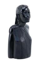 Lote 5580 - ARTE TRIBAL AFRICANA, BUSTO FEMININO - Escultura em madeira exótica entalhada. Dim: 30 cm. Nota: bem conservada