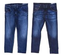 Lote 5647 - CALÇAS DIESEL JOGGJEANS - Conjunto de 2 calças composto por calça Strech Denim Diesel jeans krooley - ne joggjeans 0680e Swet Jeans Genuine, tamanho: 36 W 32 L. e calça Strech Denim Diesel jeans krooley - ne joggjeans 0676d swet jeans Genuine.