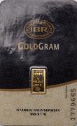 Lote 24 - BARRA DE OURO, 1 GRAMA - Barra de ouro fino 999.0 , com 1 g, Certificado Gold Gram - IGR "Istambul Gold Refinary, Melter&Assayer. Acondicionada individualmente em pelicula e numerada. http://www.bportugal.pt/Mobile/BPStat/DominiosEstatisticos.aspx?IndID=122446. Imagens ilustrativas