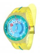 Lote 132 - SWATCH, RELÓGIO DE PULSO - Modelo Squid Bubbles SUGK101, original. Caixa em plástico com 47 mm e bracelete em silicone. Movimento de quartzo. Mostrador com numeração árabe. Relógio idêntico à venda por € 95. Nota: sinais de uso, a funcionar. Consultar valor indicativo em https://www.squiggly.pt/pt/swatch-squid-bubbles-sugk101.htm