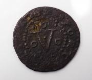 Lote 8 - MOEDA DE V RÉIS, ANO 1676 - Moeda da monarquia de V Réis em cobre, reinado de D. Pedro Príncipe Regente. Diametro 33mm. Valor indicativo de € 150 em http://www.portugalmoedas.com.pt/artigo.aspx?id=21823 . Sem classificação atribuida pela Oportunity, cabe ao licitante atribuir a classificdação e a valorização que entender correta