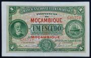 Lote 125 - NOTA DE UM ESCUDO, 1921 - Da série 625.772, Banco Nacional Ultramarino, Província de Moçambique, F. de Oliveira Chamico, 1 de janeiro de 1921, Estado QN. Sem classificação atribuída, cabe ao licitante atribuir a classificação e a valorização que entender correta