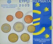 Lote 2 - MOEDAS EURO 2002 - Conjunto de 8 moedas de euro gregas 2002. Nota: sem classificação atribuída, cabe ao licitante atribuir a classificação e a valorização que entender correta